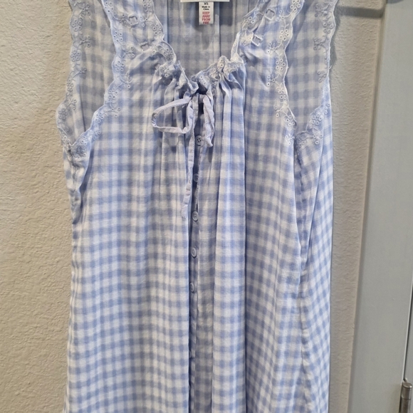 Reformation Holly Sleep Dress in Crystal Check XS - Picture 2 of 3